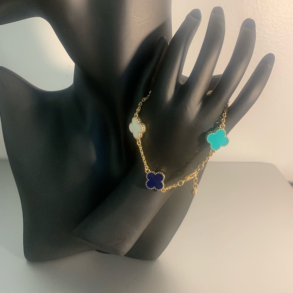 Multi Color Clover Bracelet - Picture 2 of 2